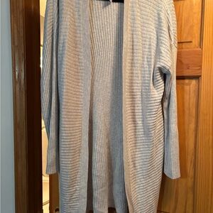 Elegant Gray Women's Sweater Cardigan